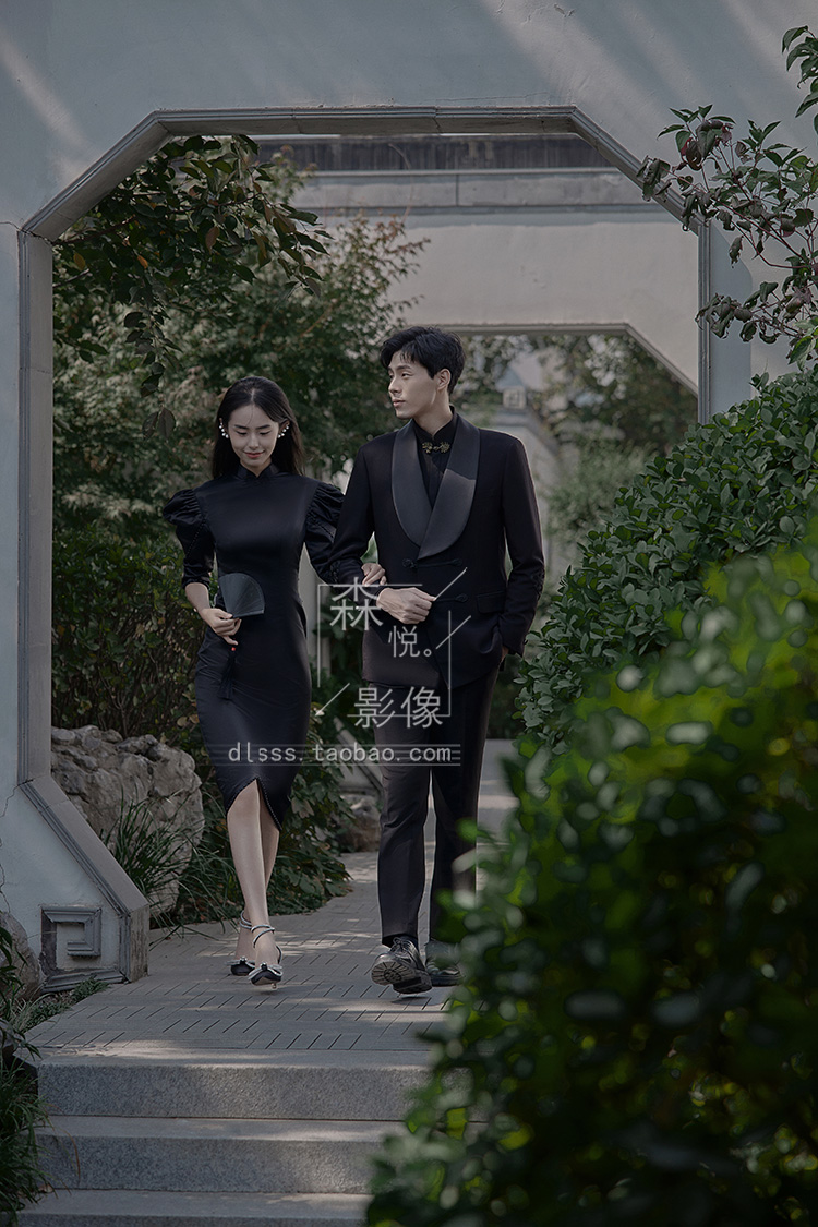 H1371中式婚纱园林旗袍